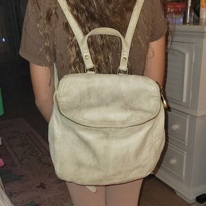 Elegant Cream Backpack for Women